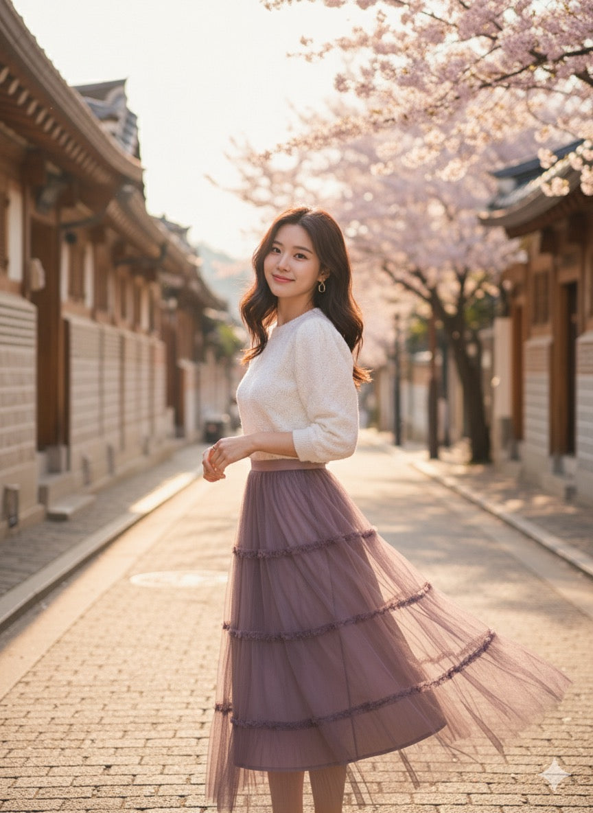 Lavender Dream Mesh Skirt”