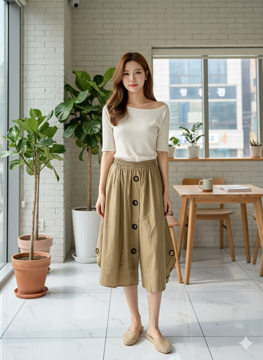 Button Bloom pant - Beige