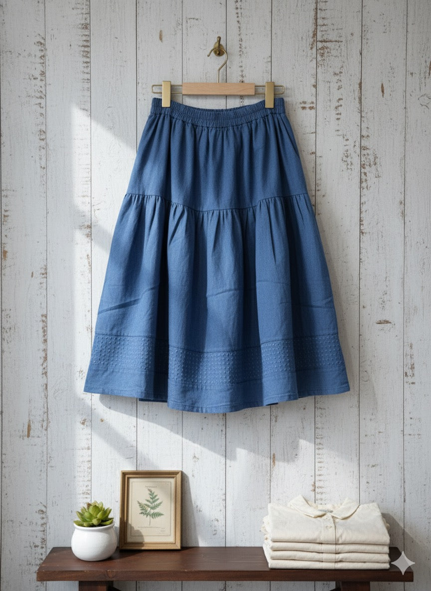 Chambray Denim Skirt