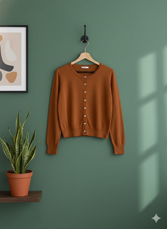 Crew Neck Toggles - Rust