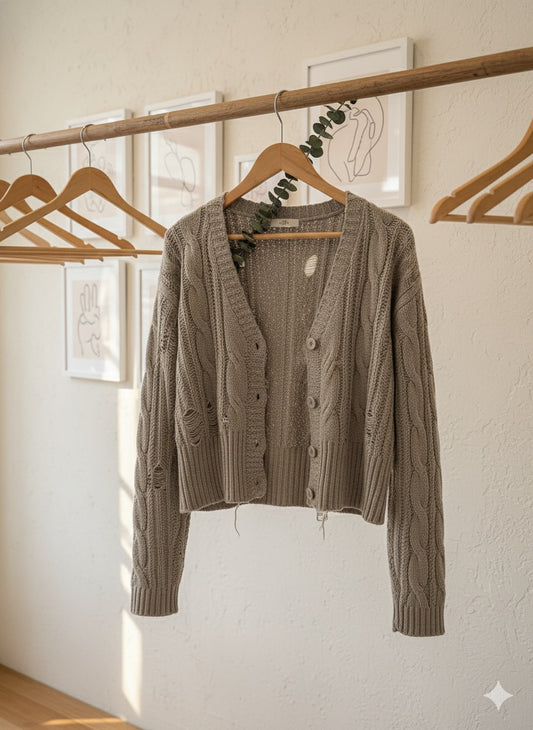 Distressed Cropped Top