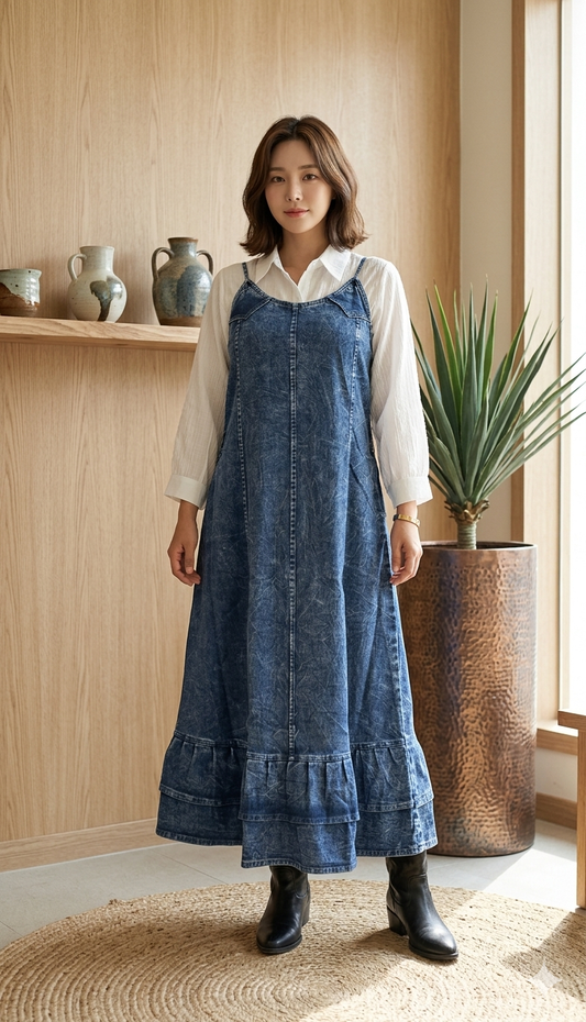 Denim Grace Modesty Gown - Dark