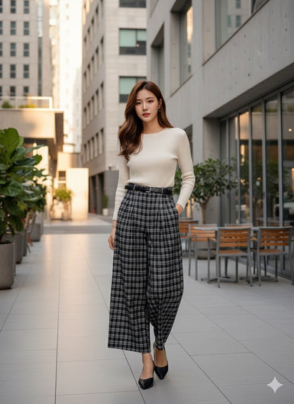 Seoul Check Culottes
