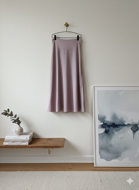 Glow Satin Skirt - pink