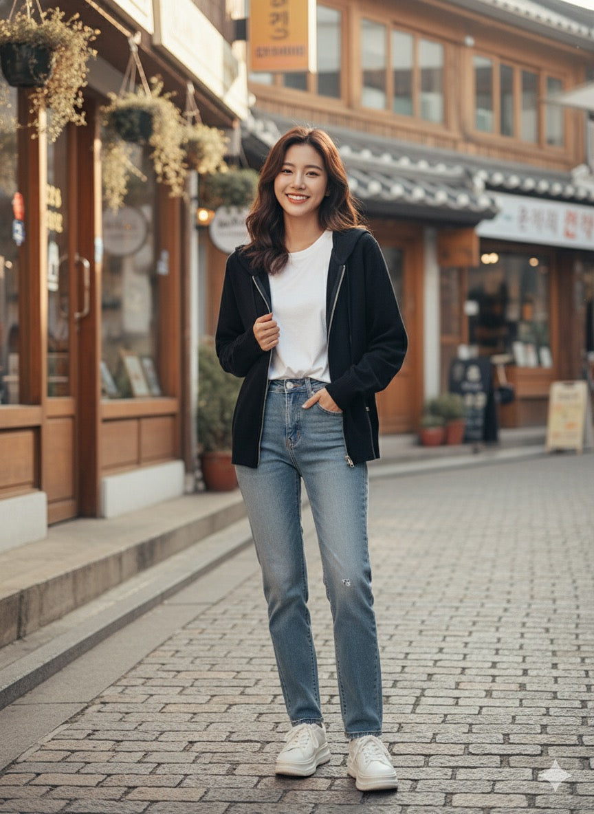 Sailor Collar Jacket - Navy Blue