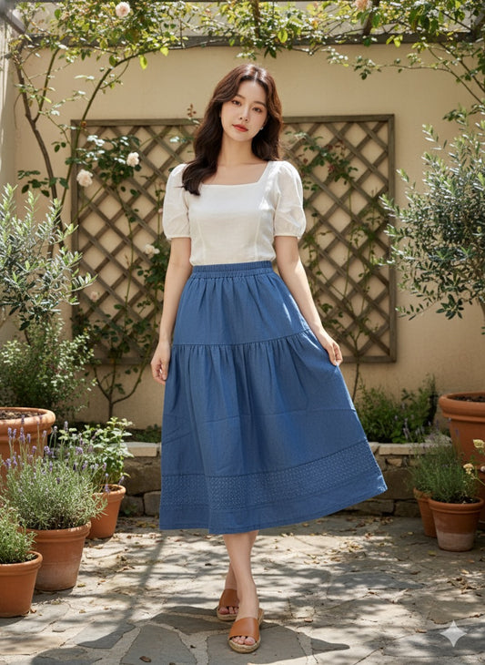 Chambray Denim Skirt
