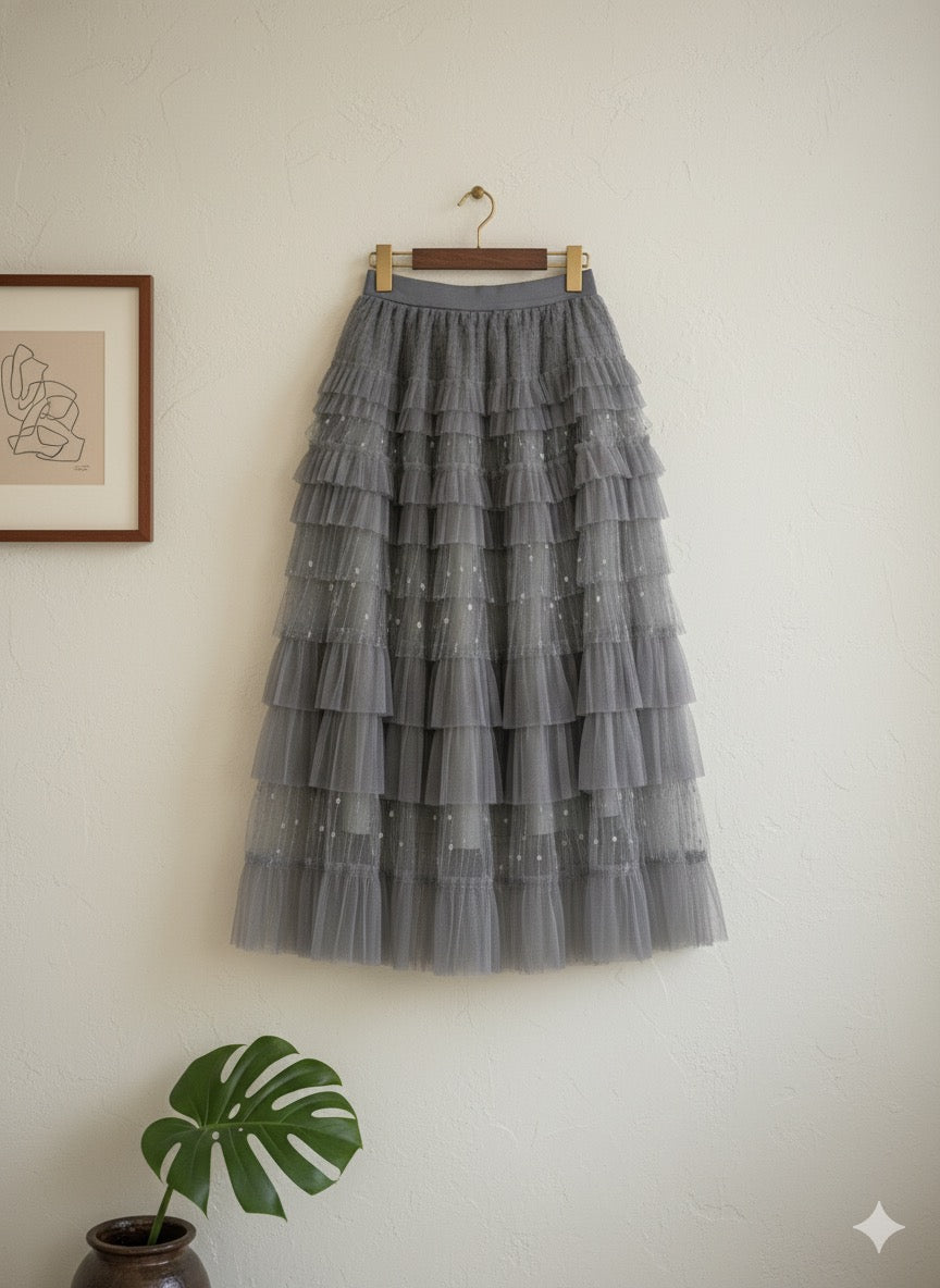Ruffle Tulle Skirt