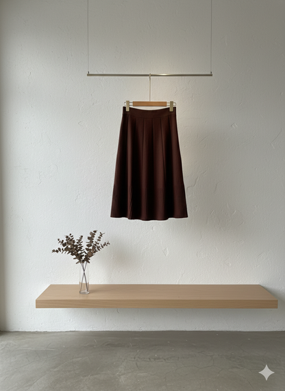 Petal Drift Skirt - Brown