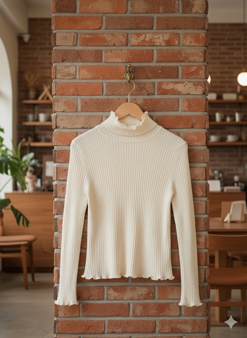 Soft-Rib Lettuce-Hem Top