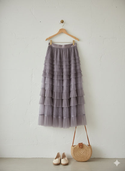 Ruffle Tulle Skirt