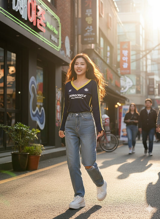 Collegiate Jersy - Navy Blue