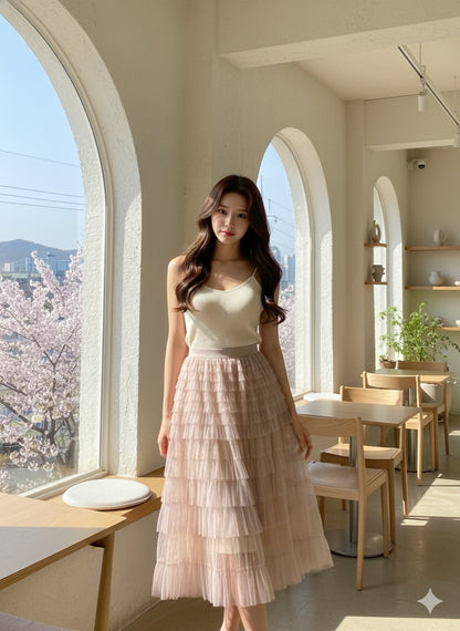 Ruffle Tulle Skirt