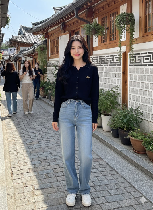 Knitted Rib Top - Black