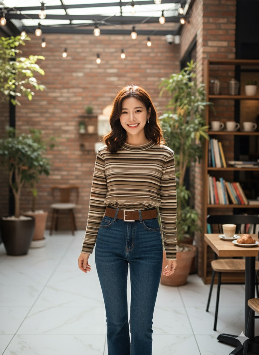 Retro striped Top