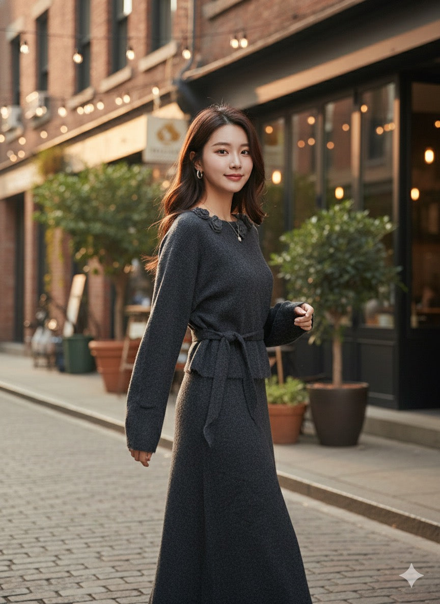 Autumn Aura Knit Dress