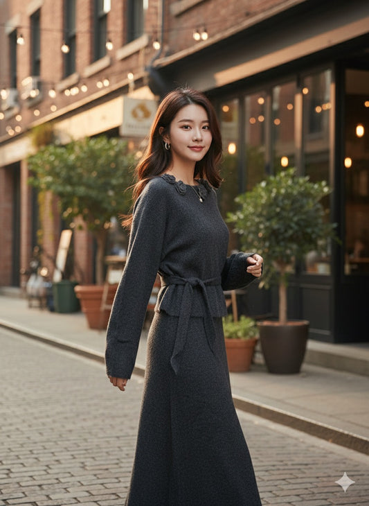 Autumn Aura Knit Dress