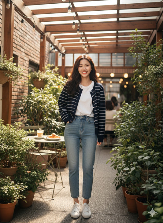 Preppy Cardigan - Black