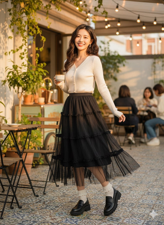 Black Dream Mesh Skirt