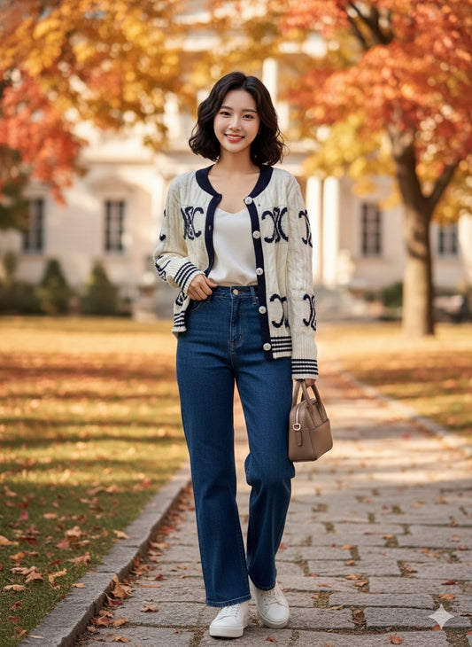 Heritage Charm Cardigan - White