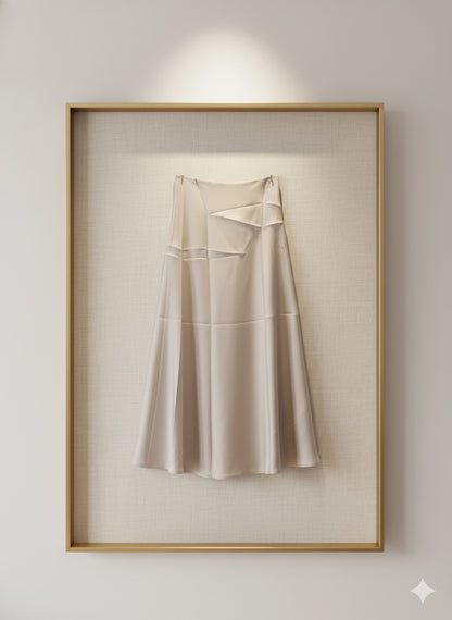 Glow Satin Skirt - Pearl