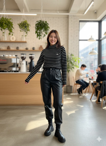 Alo Mock-Neck Top - Black