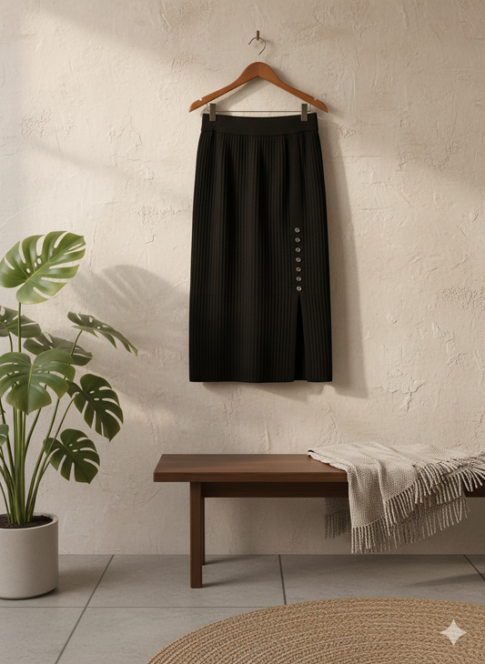 Sleek Form Skirt - Black