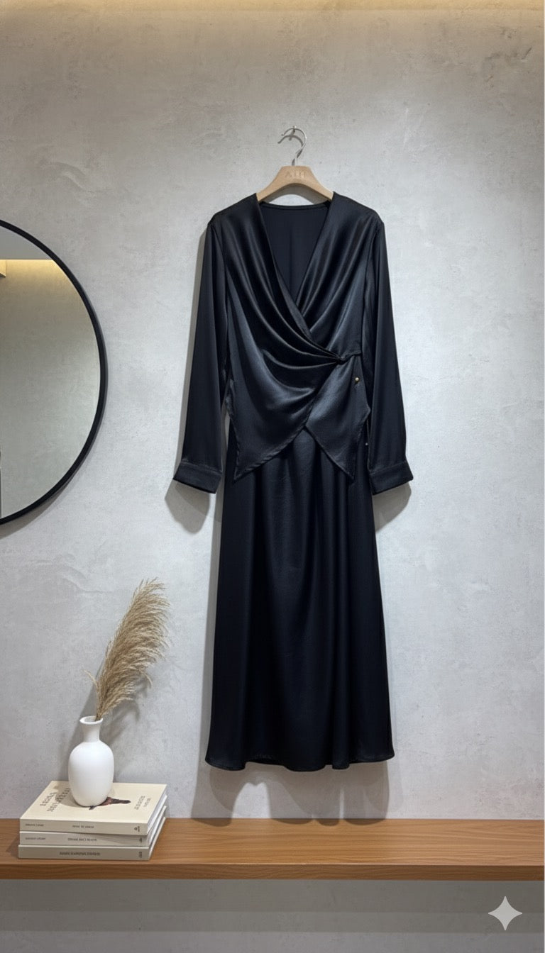 Veloura Luxe Dress - Black