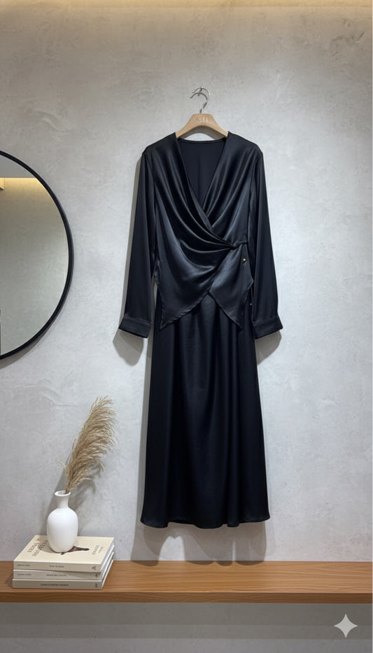 Veloura Luxe Dress - Black