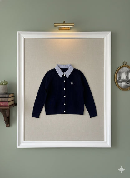 Old Money Cardigan- Navy blue
