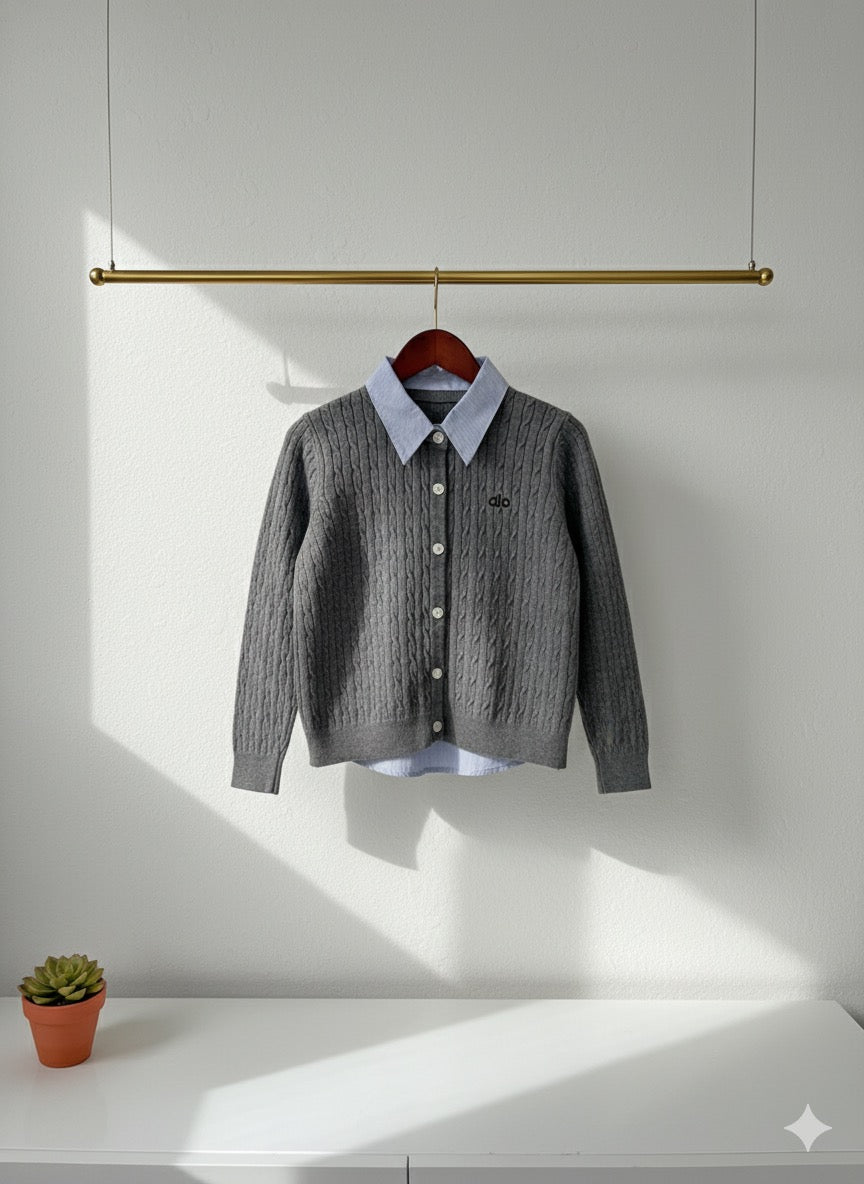 Old Money Cardigan - Grey