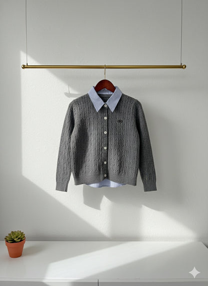 Old Money Cardigan - Grey