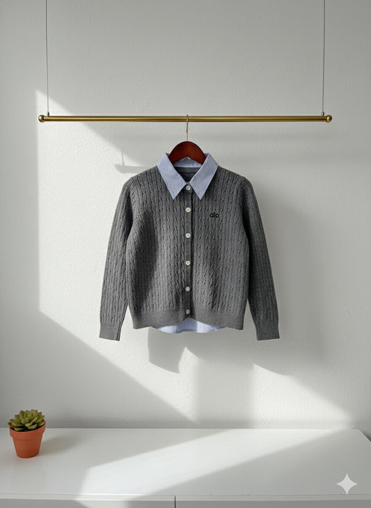 Old Money Cardigan - Grey