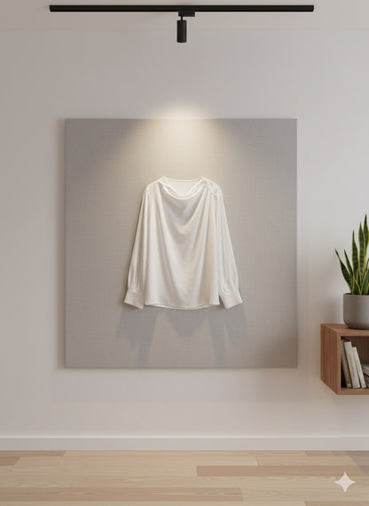Draped Blouse - White