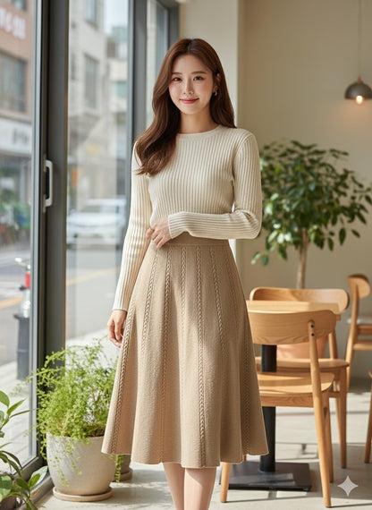 Warm Whisper Skirt - Beige