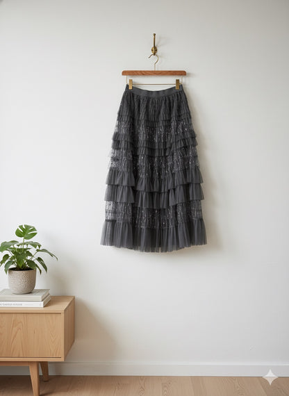 Ruffle Tulle Skirt
