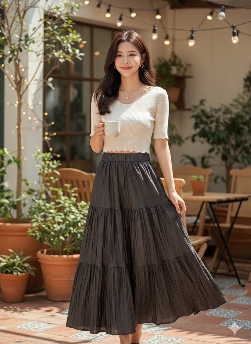 Charcoal Whisper Skirt