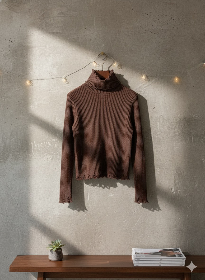 Soft-Rib Lettuce-Hem Top