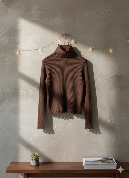 Soft-Rib Lettuce-Hem Top