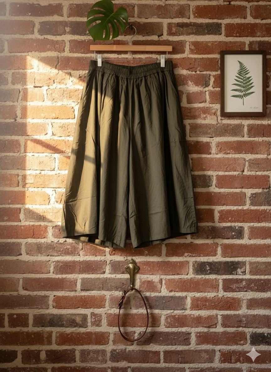 Soft Flow Culottes - Green