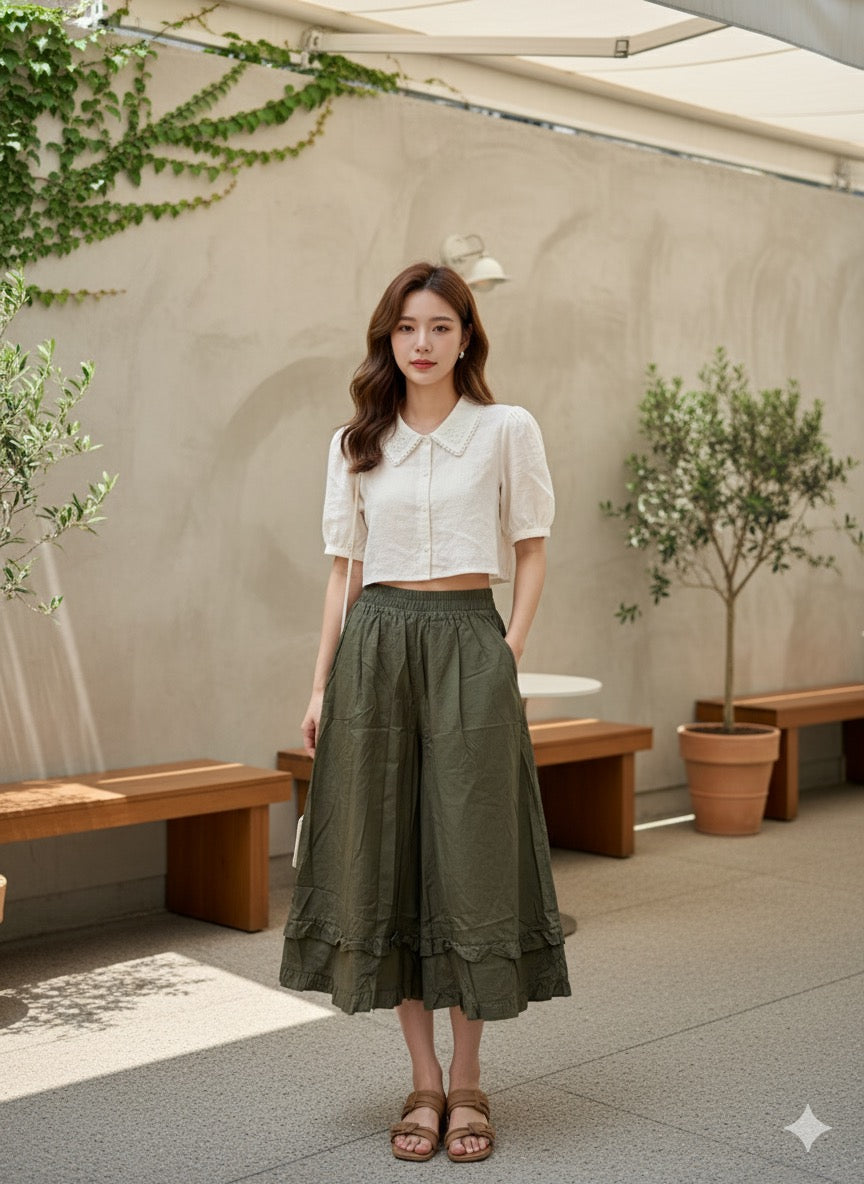 Gaucho Pants - Green