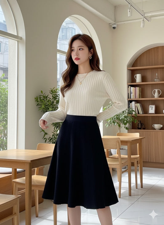 Warm Whisper Skirt - Black