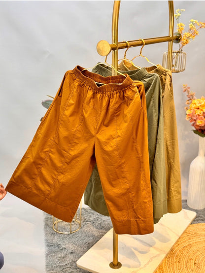 Wide-Legged Cotton Culottes