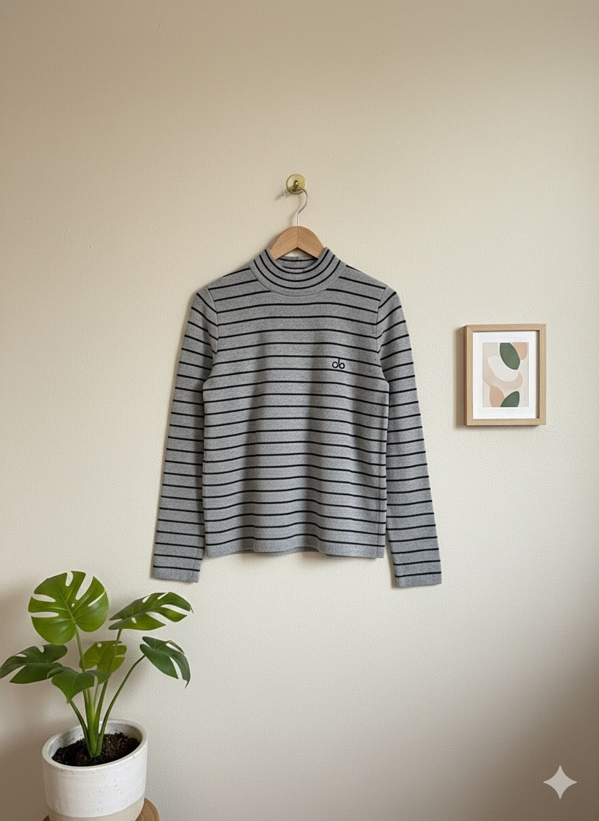 Alo Mock-Neck Top - Ash