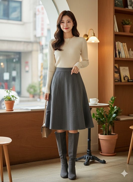 Warm Whisper Skirt - Ash