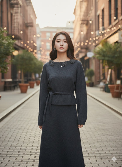 Autumn Aura Knit Dress