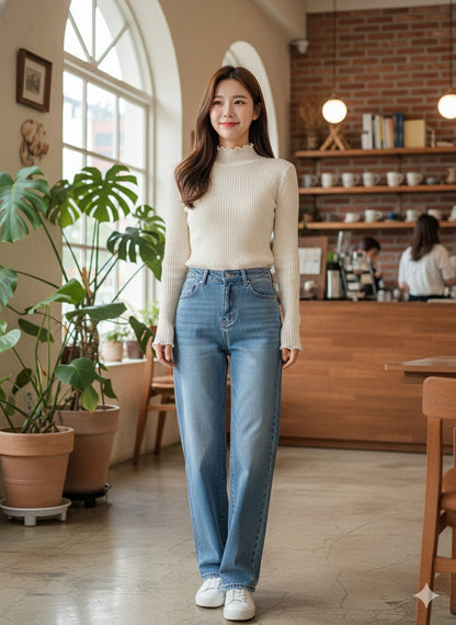 Soft-Rib Lettuce-Hem Top