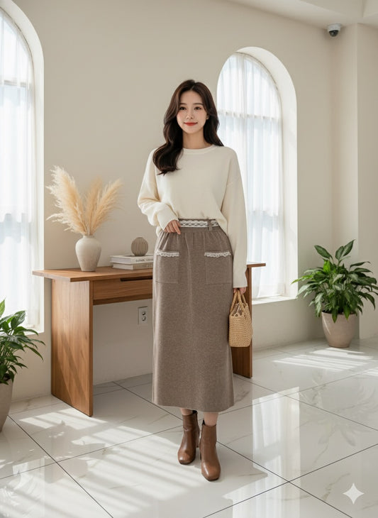 Vintage Lace Accent Skirt