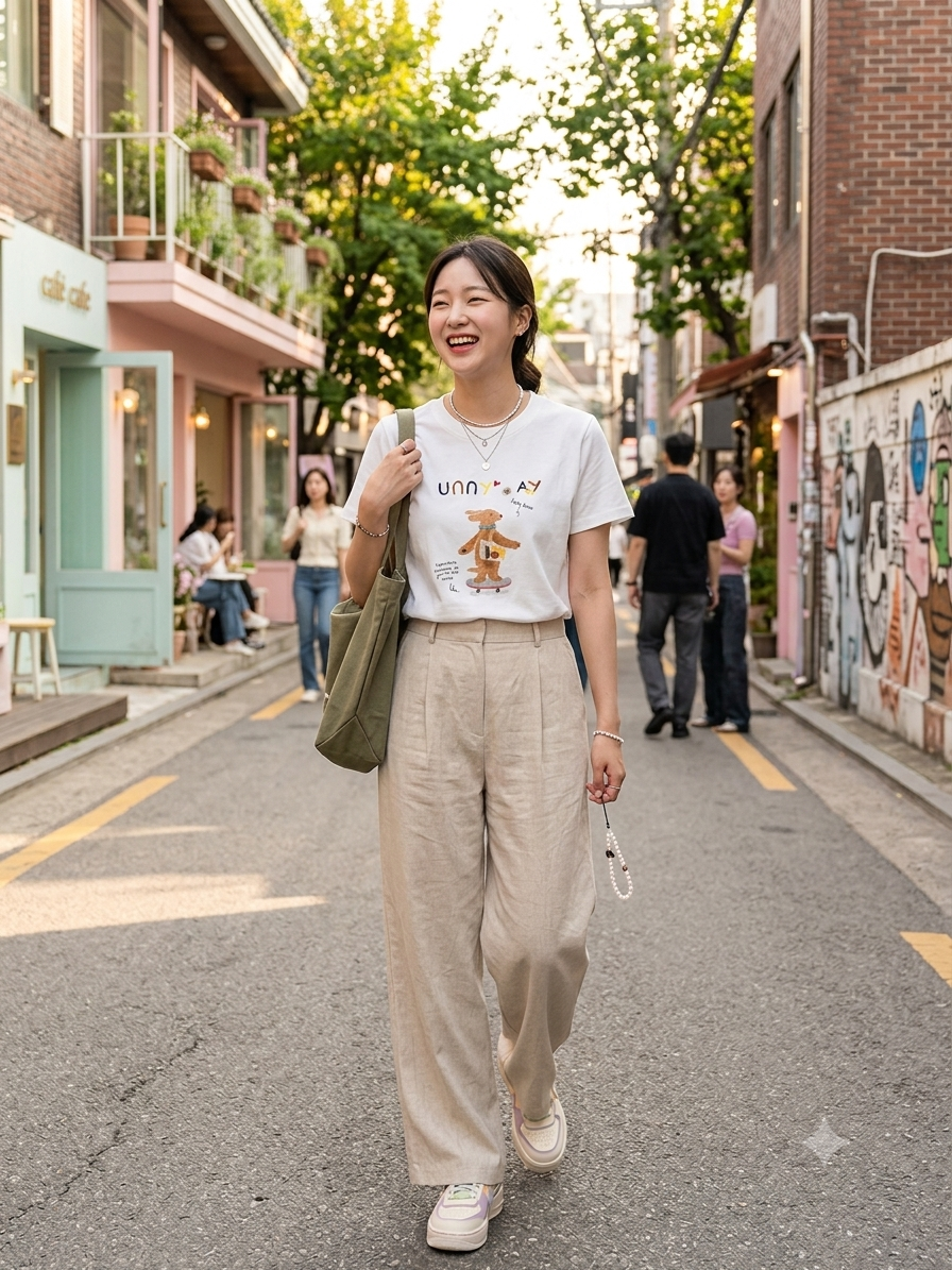 Sunny Day Teddy Tee - White